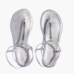 TKEES Mariana Metallics Silver Women's Sandals size 8